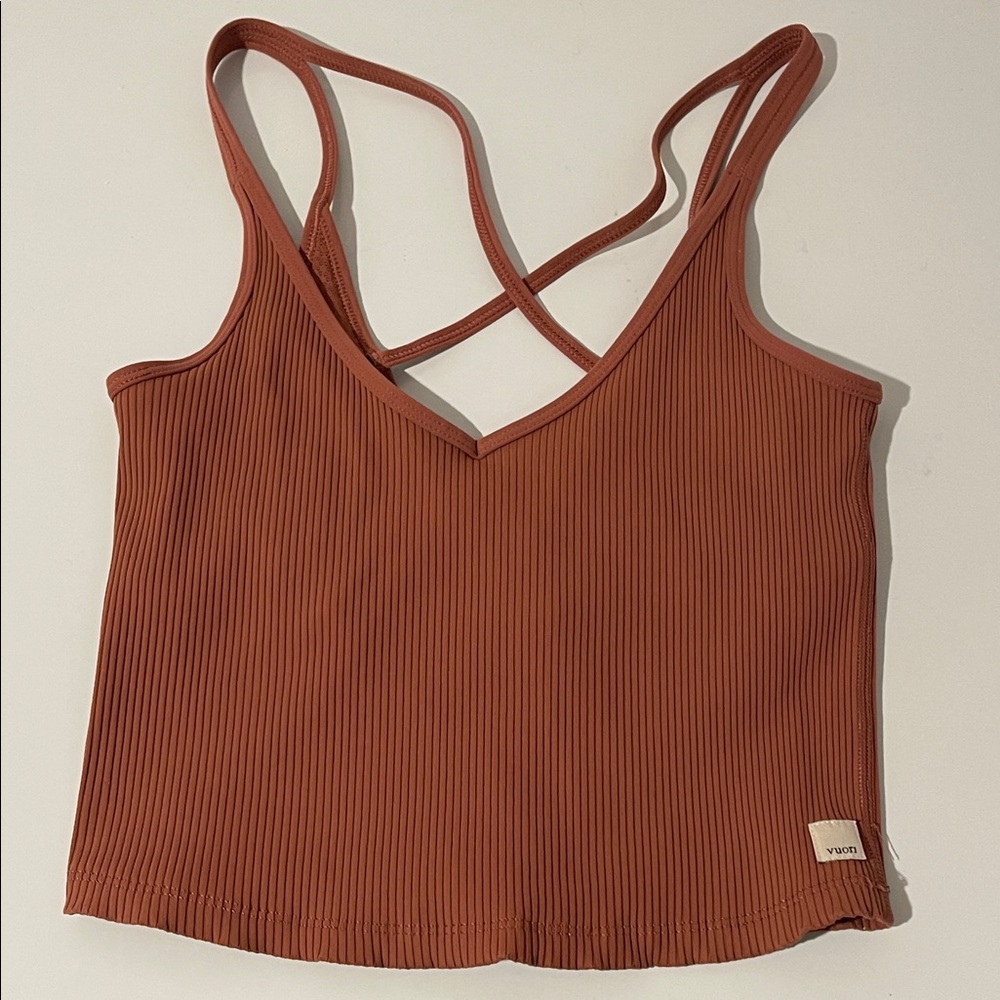 Vuori Terracotta Ribbed Tank